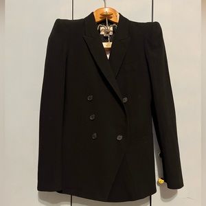 Boy. Band of Outsiders Double Breasted Shoulder Padded Wool Jacket/Blazer